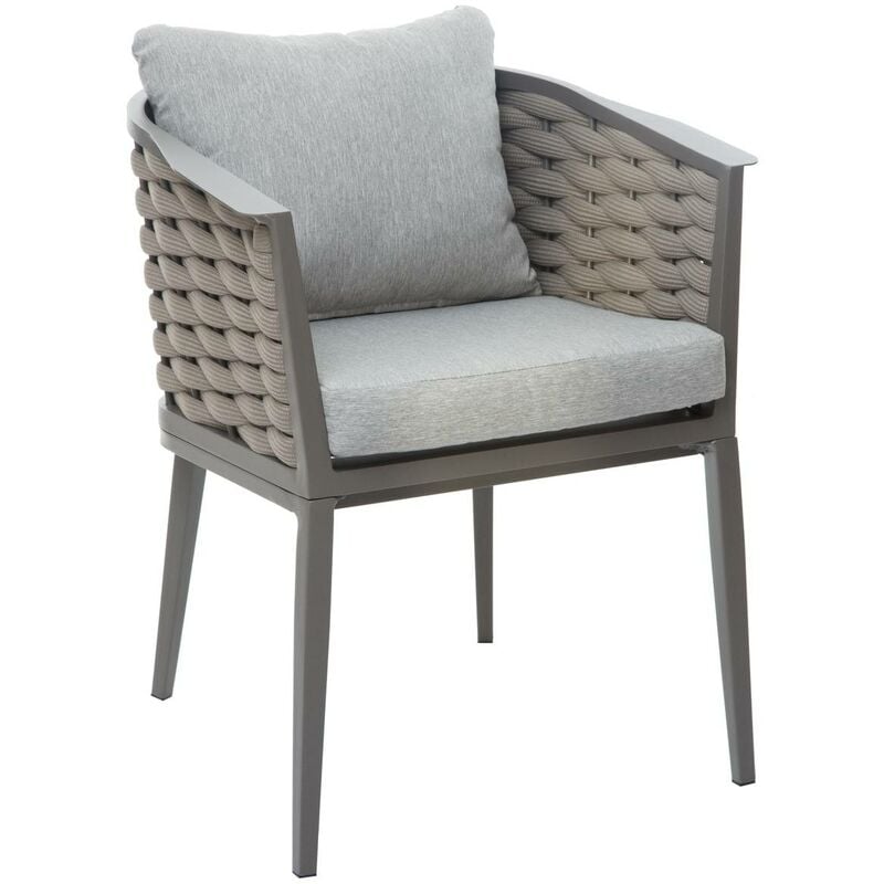 foto del prodotto hesperide - poltrona da giardino embruns in alluminio e rete intrecciata - hesp ride