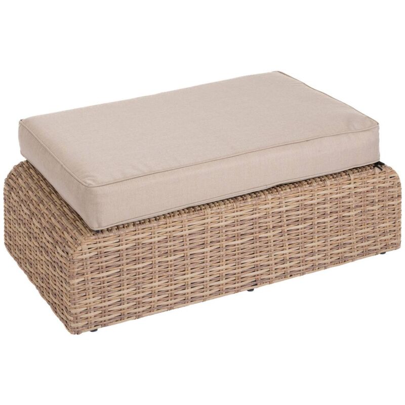 foto del prodotto hesperide pouf da giardino savana moor a in alluminio trattato con polveri epossidiche e resina intrecciata hesp ride