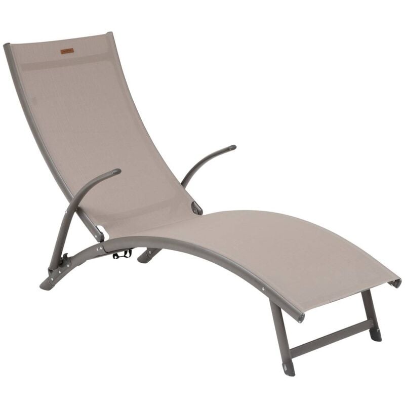 foto del prodotto hesperide - sdraio samba nocciola e pralina in alluminio trattato con polveri epossidiche - hesp ride