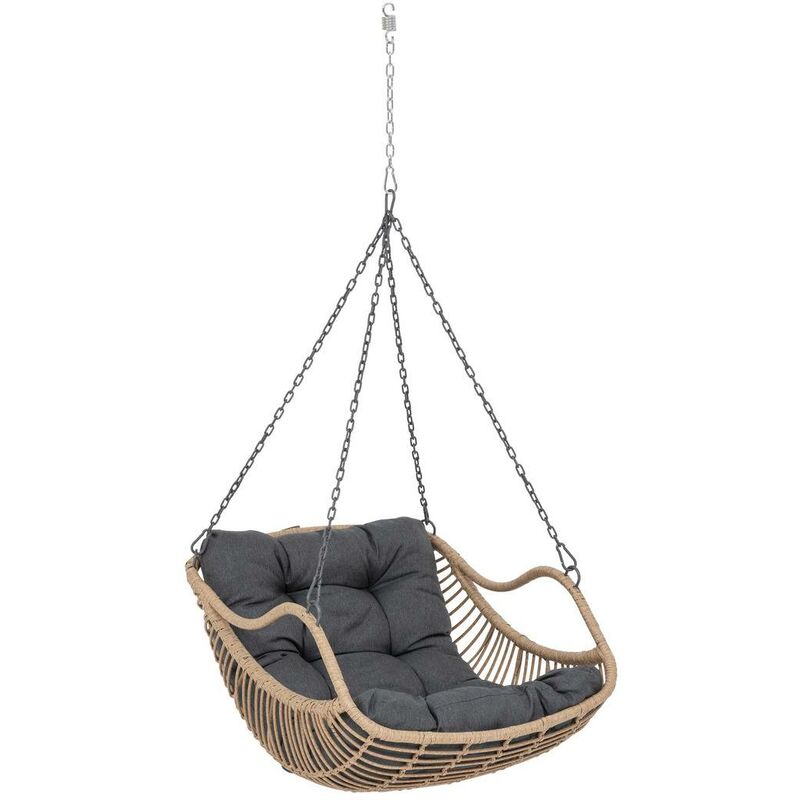 foto del prodotto hesperide - sedia a uovo sospesa senza gambe in acciaio trattato con polveri epossidiche color ardesia gibraltar - hesp ride