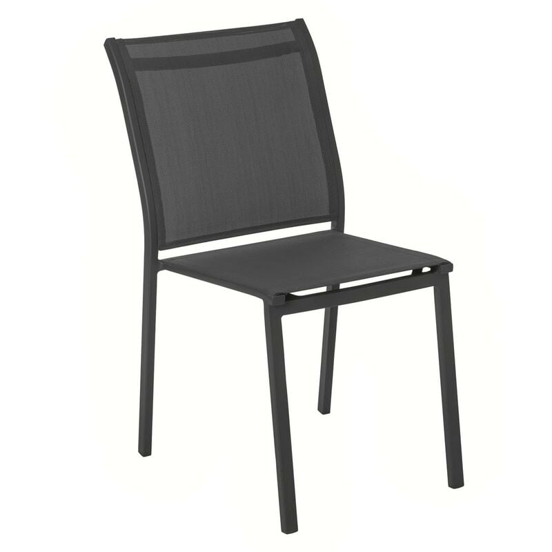 foto del prodotto hesperide sedia da giardino impilabile essentia in alluminio epossidico antracite e grafite hesp ride