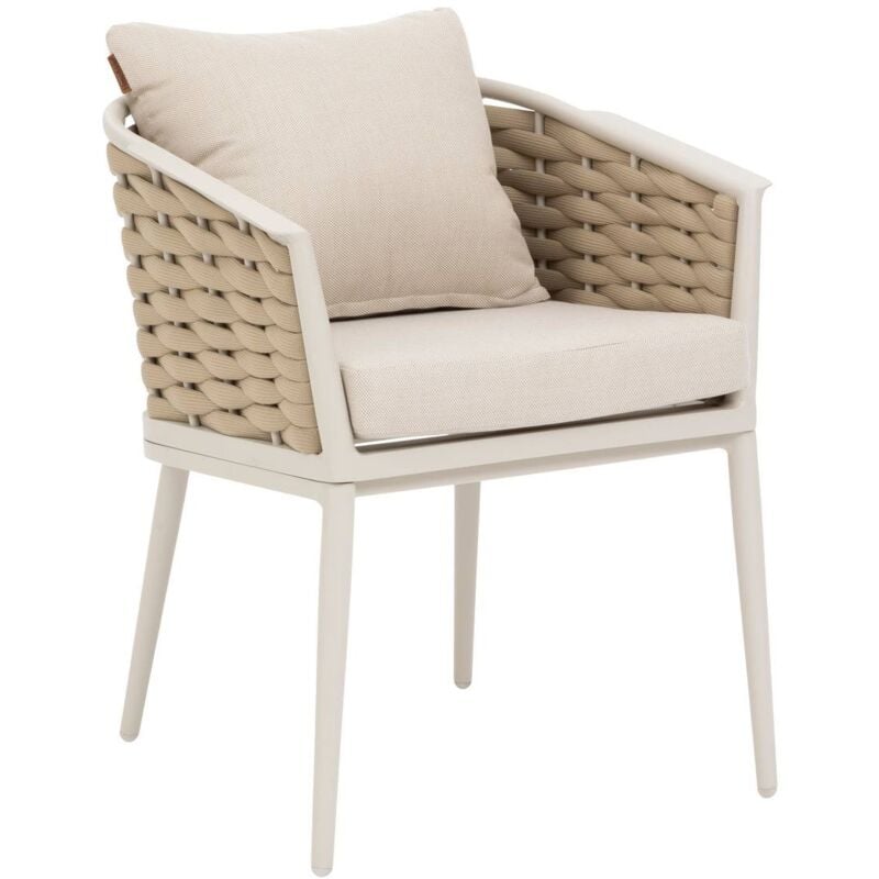 foto del prodotto hesperide set di 2 poltrone da giardino yconia in alluminio e poliestere color argilla e beige hesp ride