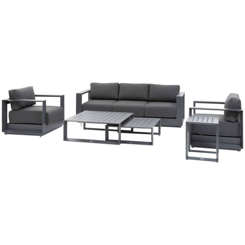 foto del prodotto hesperide set di mobili da giardino a 5 posti in alluminio e poliestere allure graphite hesp ride