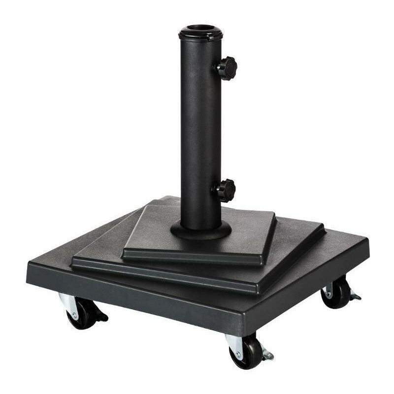 foto del prodotto hesperide supporto per ombrellone quadrato con rotelle nere 15 kg in calcestruzzo hesp ride