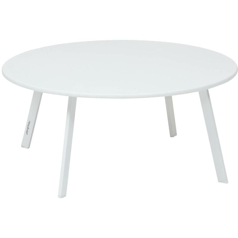 foto del prodotto hesperide tavolino da giardino rotondo saona in acciaio bianco d90cm hesp ride