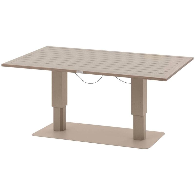 foto del prodotto hesperide tavolo da giardino rettangolare sollevabile salimia in argilla e lino 150 x 80 x 69 cm in alluminio hesp ride