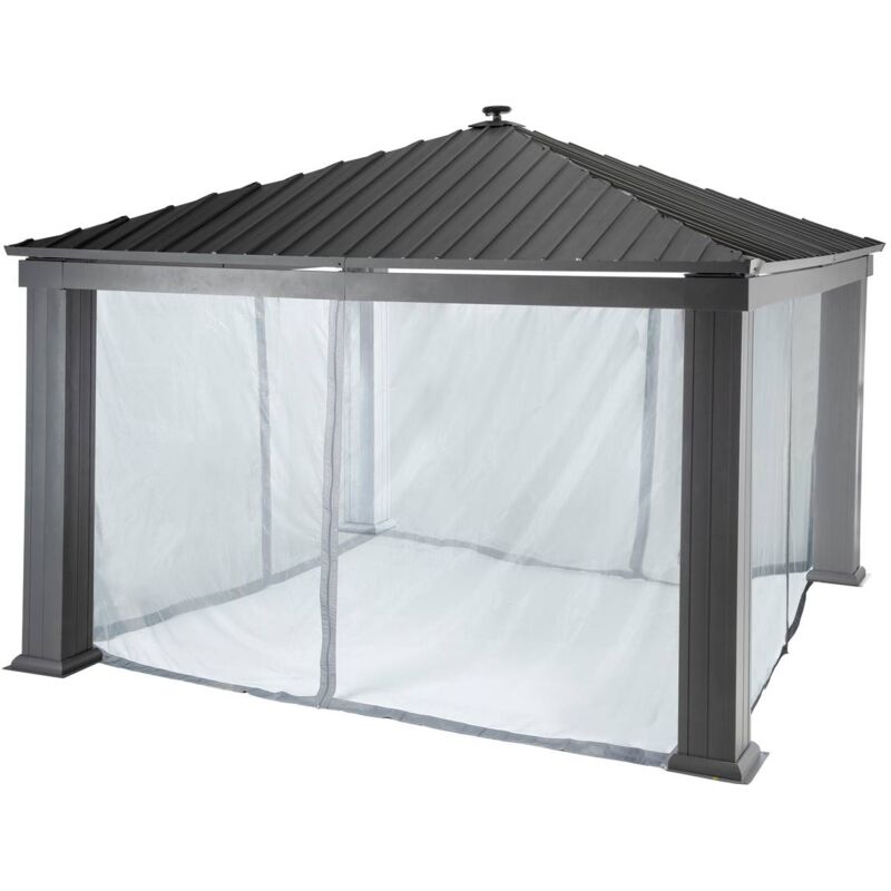 foto del prodotto hesperide - zanzariera per pergola in ardesia patia 4x4m in poliestere - hesp ride