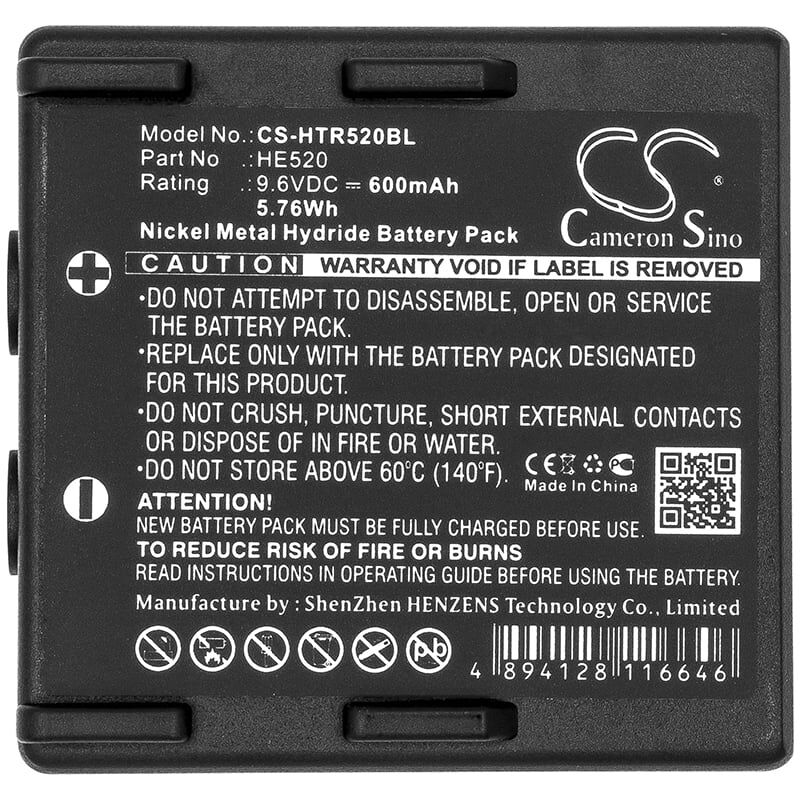 foto del prodotto hetronic batteria compatibile abitron htr520bl nimh 9,6v 600 mah