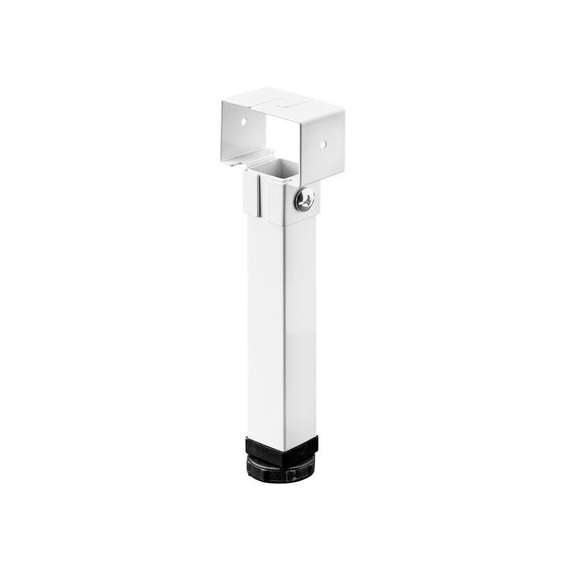 immagine 0 del prodotto hettich piede letto quadrato acciaio bianco, altezza regolabile da 24 a 26,5 cm