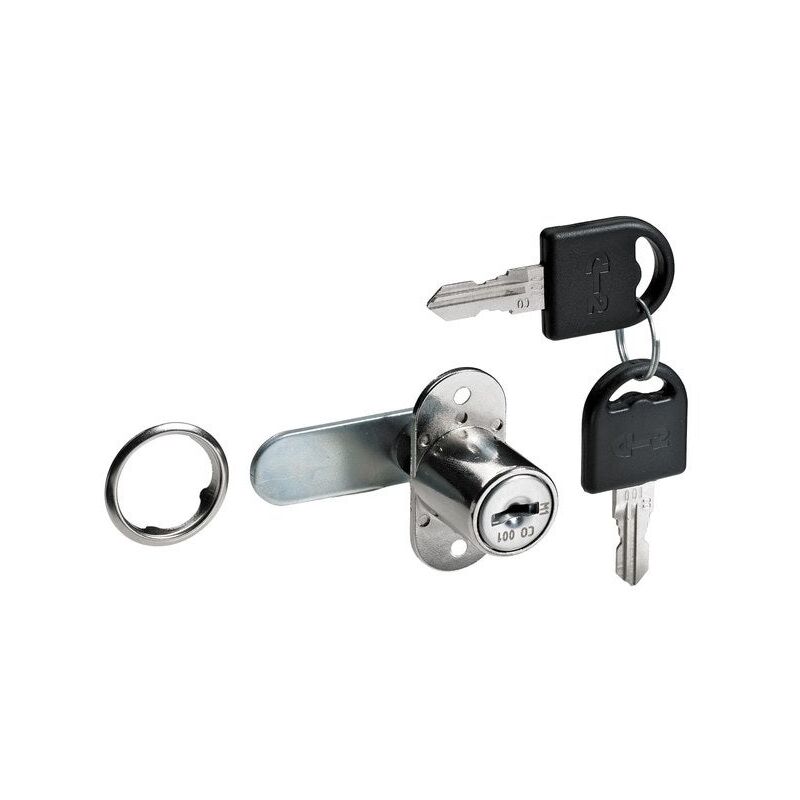 foto del prodotto hettich serratura per mobili da infilare in acciaio reversibile da 32 mm