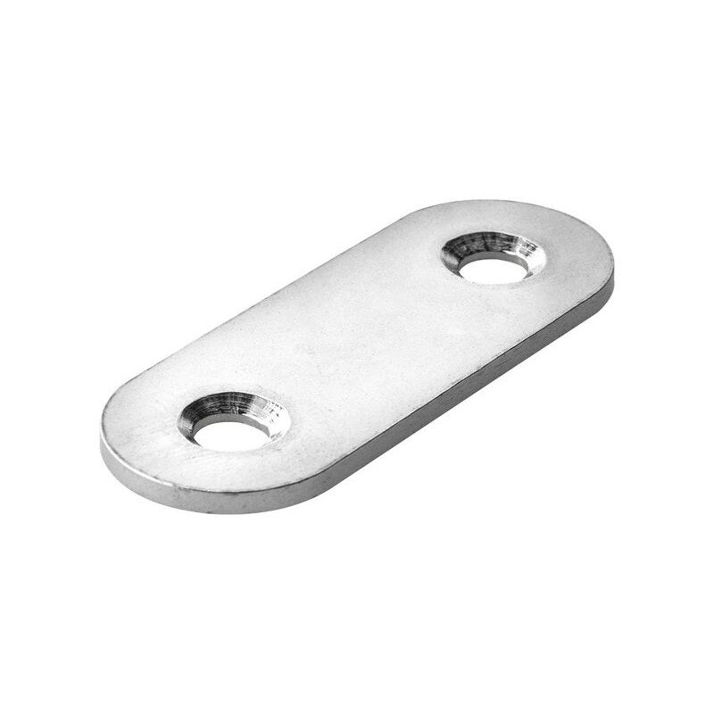 foto del prodotto hettich staffa di montaggio in acciaio inox opaco, l. 40 mm x p. 15 mm x h. 0,2 cm