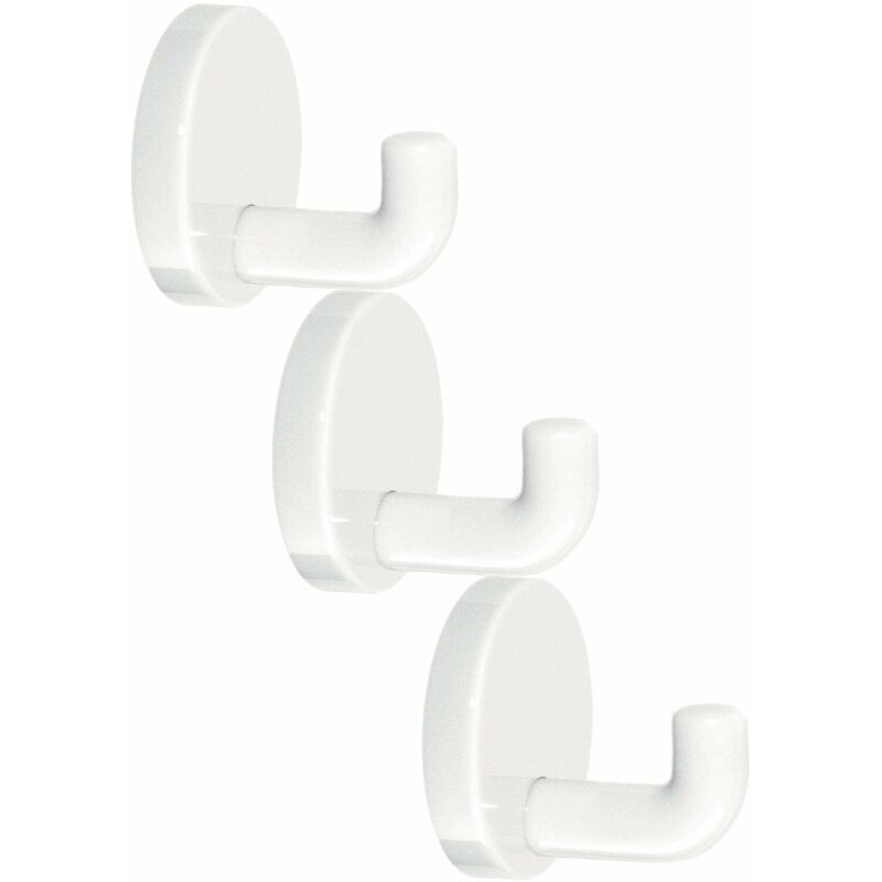 foto del prodotto hewi 801.90.010 set di 3 ganci da parete, colore bianco puro vasalat