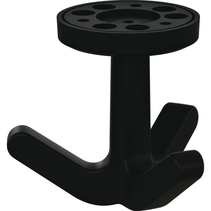 foto del prodotto hewi gancio triplo ser.477 opaco,elastico 90 nero profondo h.69mm d.51mm