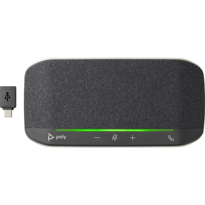 foto del prodotto hewlett packard vivavoce usb poly sync 10 laptop due in uno per le chiamate in conferenza de audio e video e musica alimentazione usb funziona con