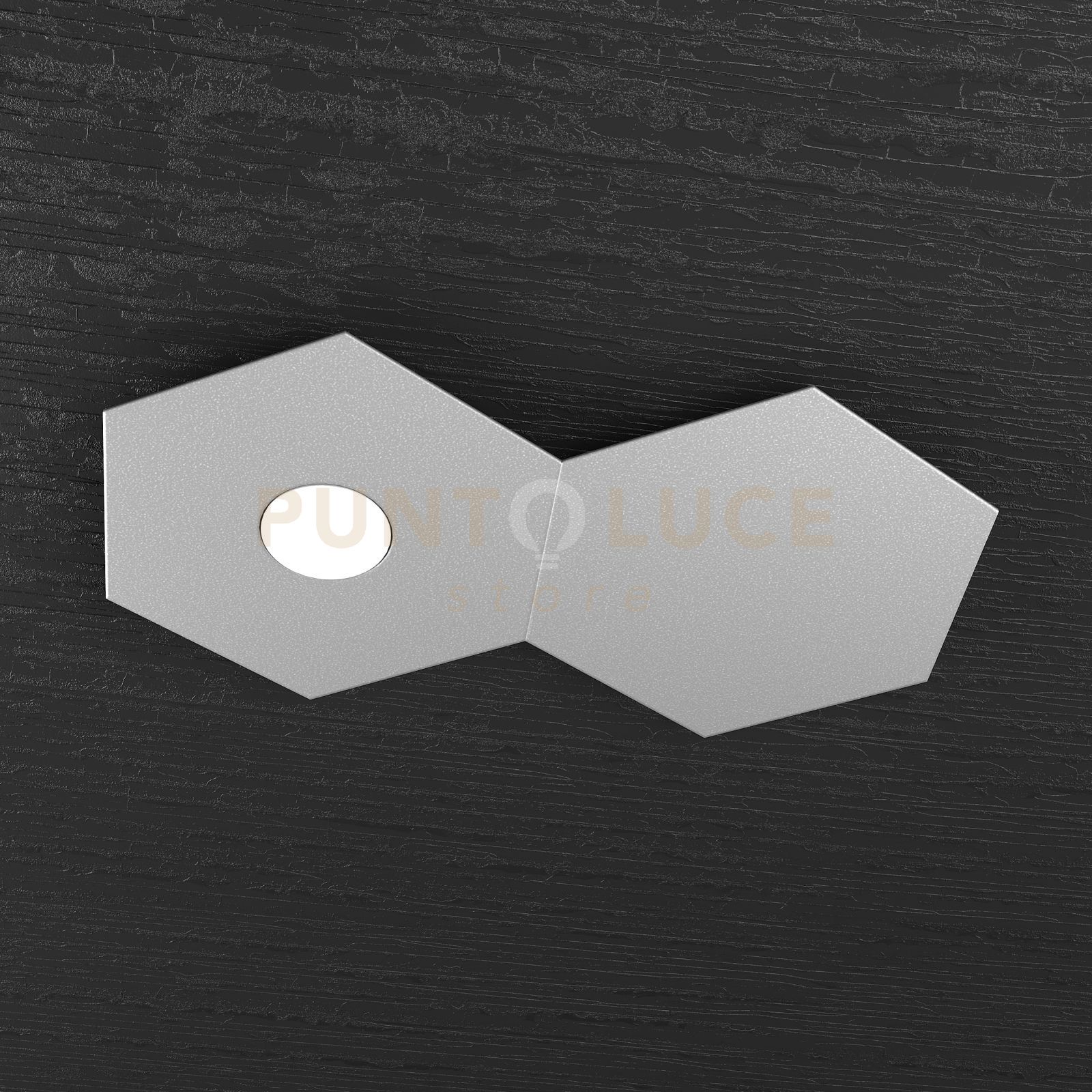 foto del prodotto hexagon applique-plafoniera 1 luce 1 decorativo grigio 1142-1l1d-gr
