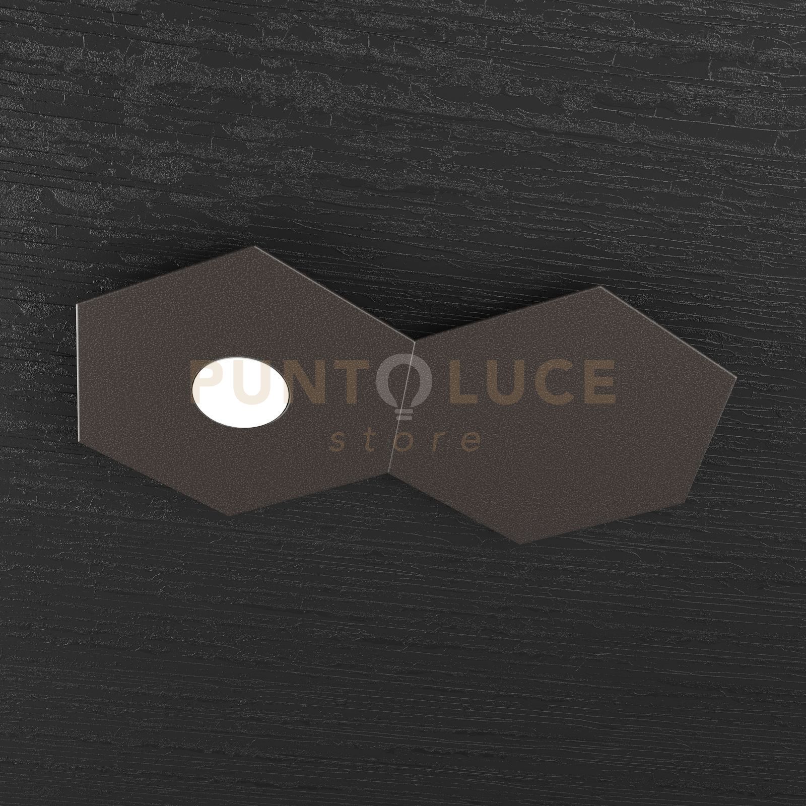 foto del prodotto hexagon applique-plafoniera 1 luce 1 decorativo marrone 1142-1l1d-ma