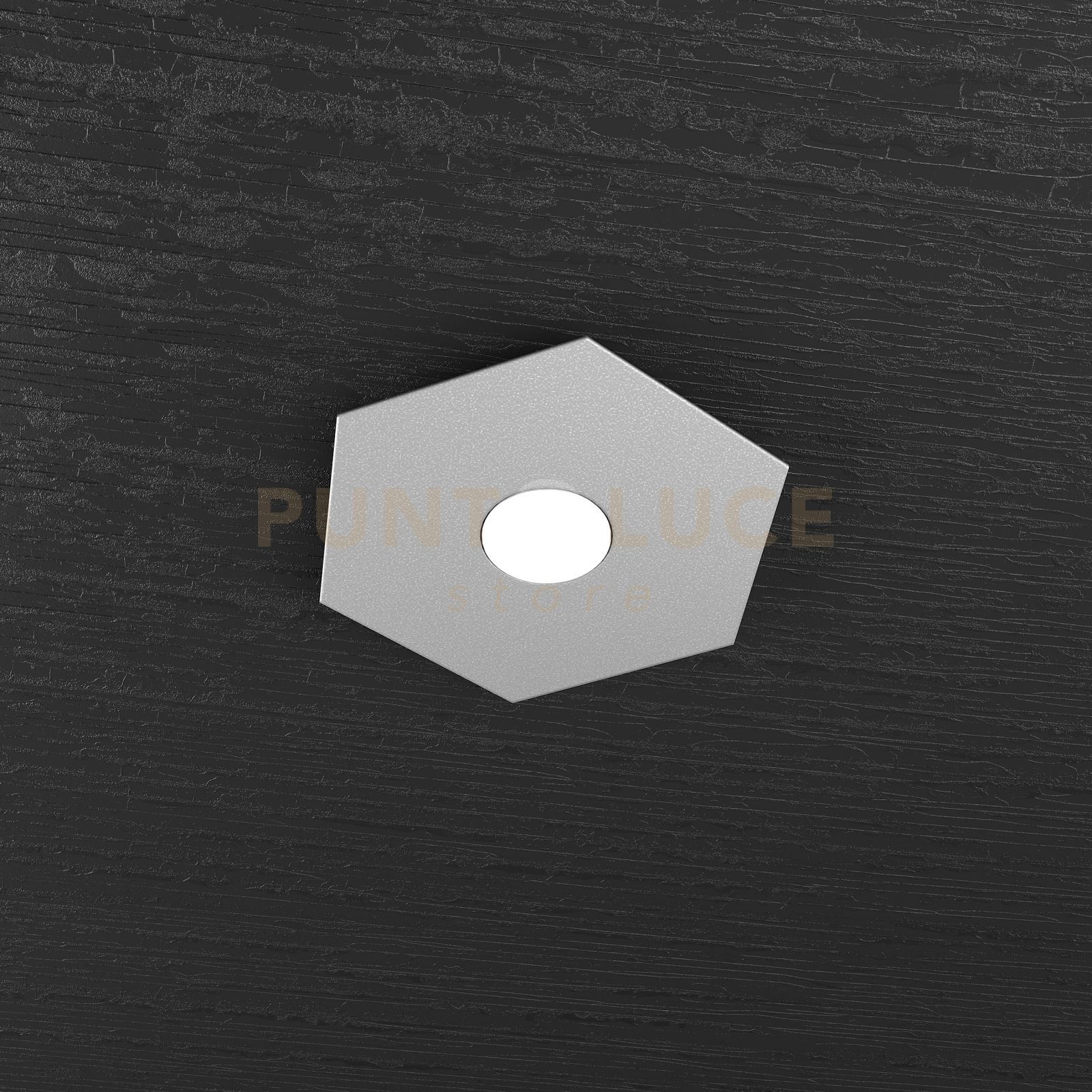 foto del prodotto hexagon applique-plafoniera 1 luce grigio 1142-1l-gr