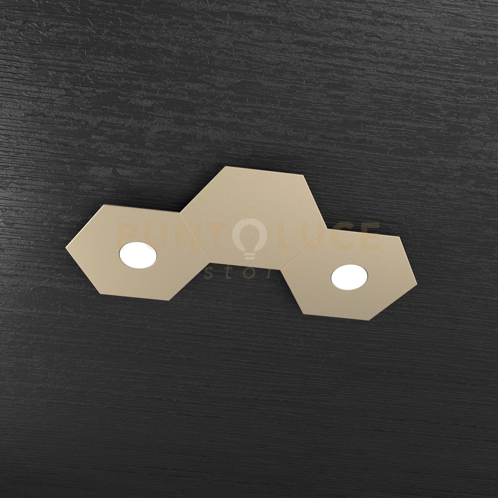 immagine 0 del prodotto hexagon applique plafoniera 2 luci 1 decorativo sabbia 1142 2l1d sa