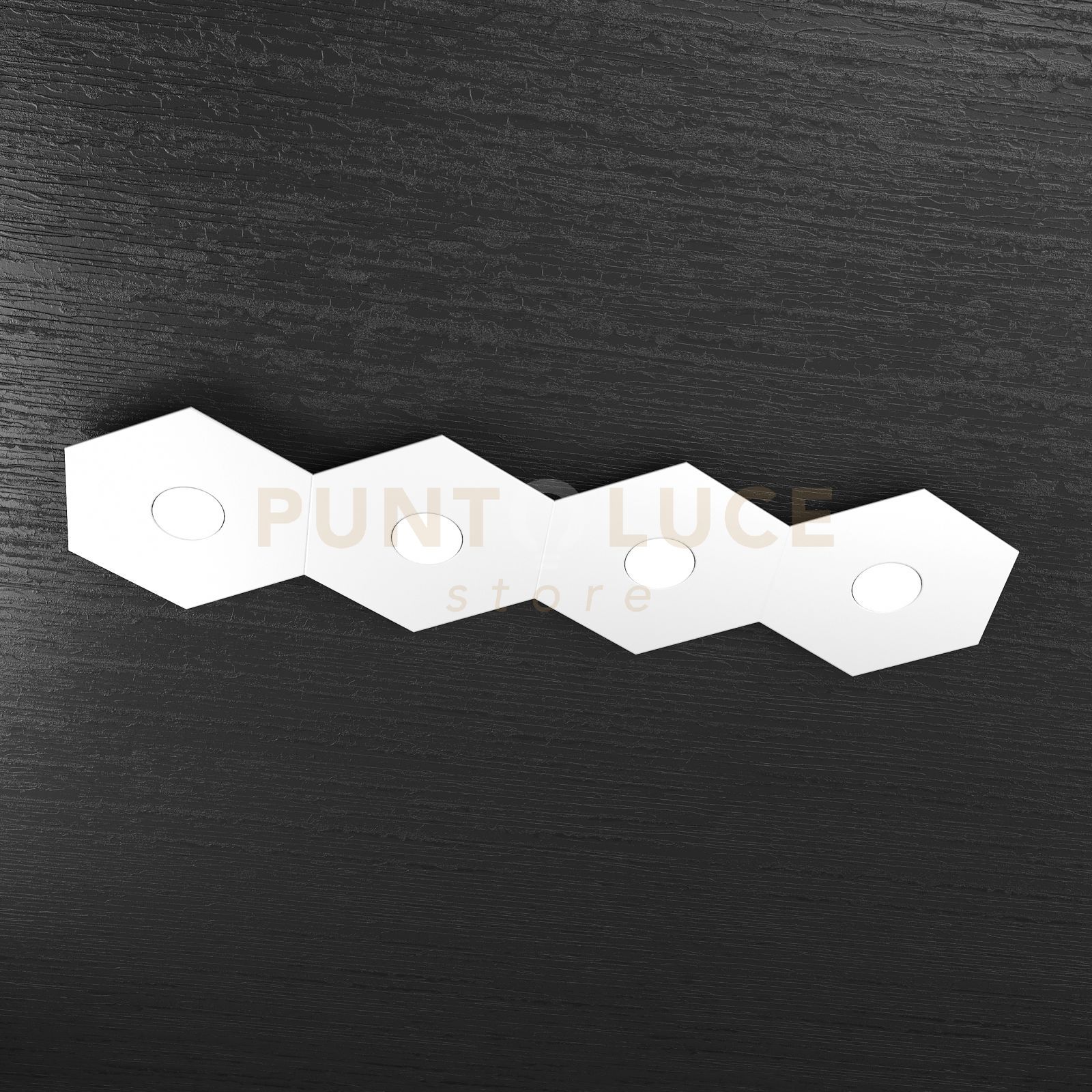 foto del prodotto hexagon applique plafoniera 4 luci bianco 1142 4l bi