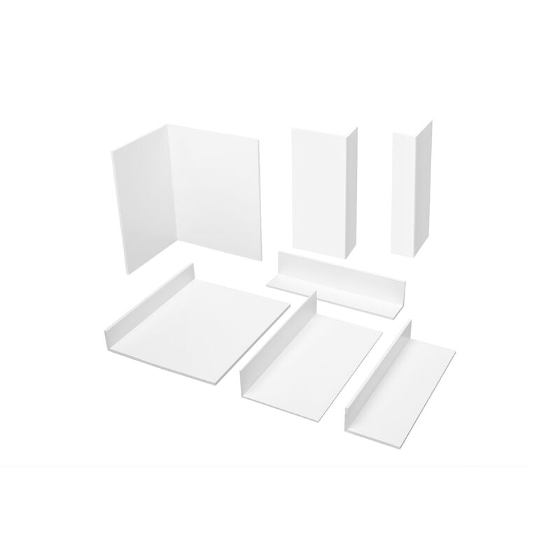 foto del prodotto hexim 2 metri profili d angolo angolo disuguale selezione 3 4mm pvc hj 25x120x3mm n. 382