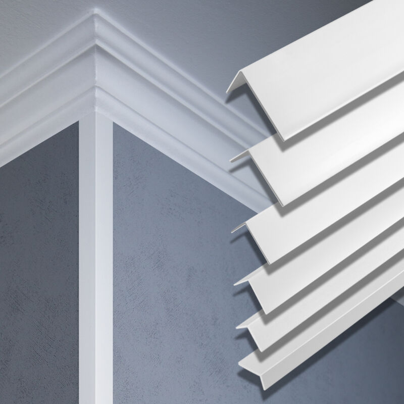 foto del prodotto hexim 2 metri striscia angolare pvc plastica effettore profilo f 15x15mm f14