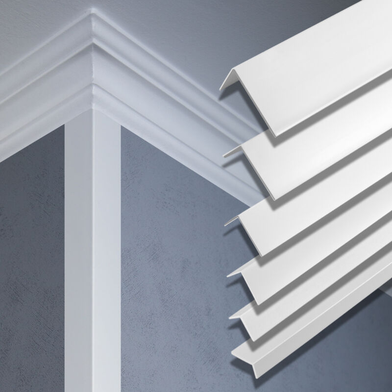 foto del prodotto hexim 2 metri striscia angolare pvc plastica effettore profilo f 25x25mm f16