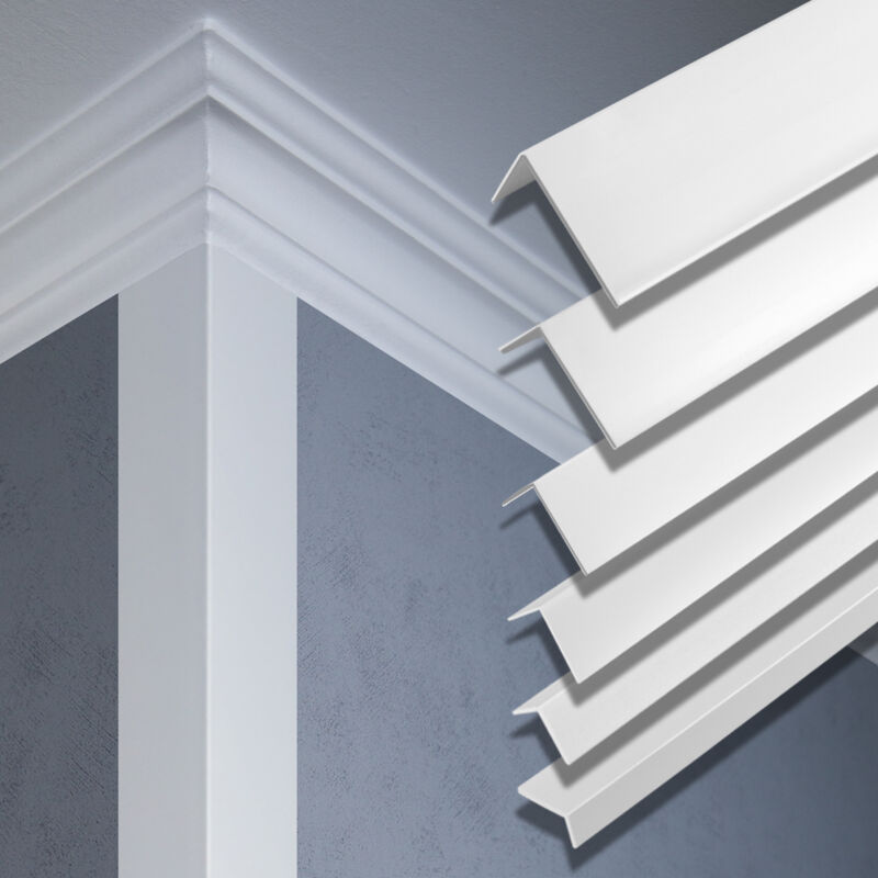 foto del prodotto hexim 2 metri striscia angolare pvc plastica effettore profilo f 35x35mm f24