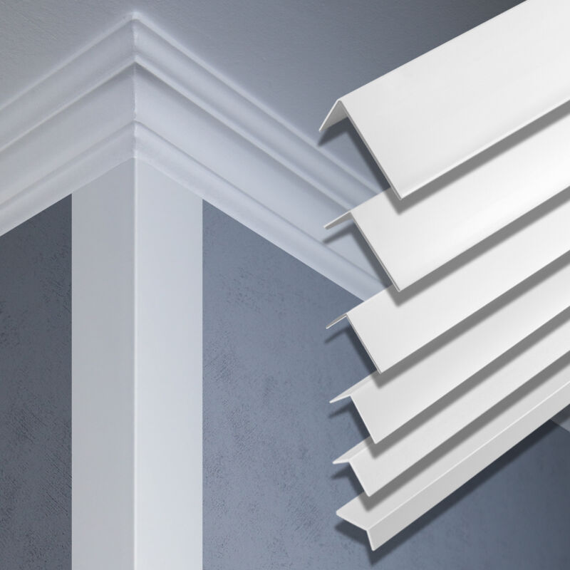 foto del prodotto hexim 2 metri striscia angolare pvc plastica effettore profilo f 40x40mm f22