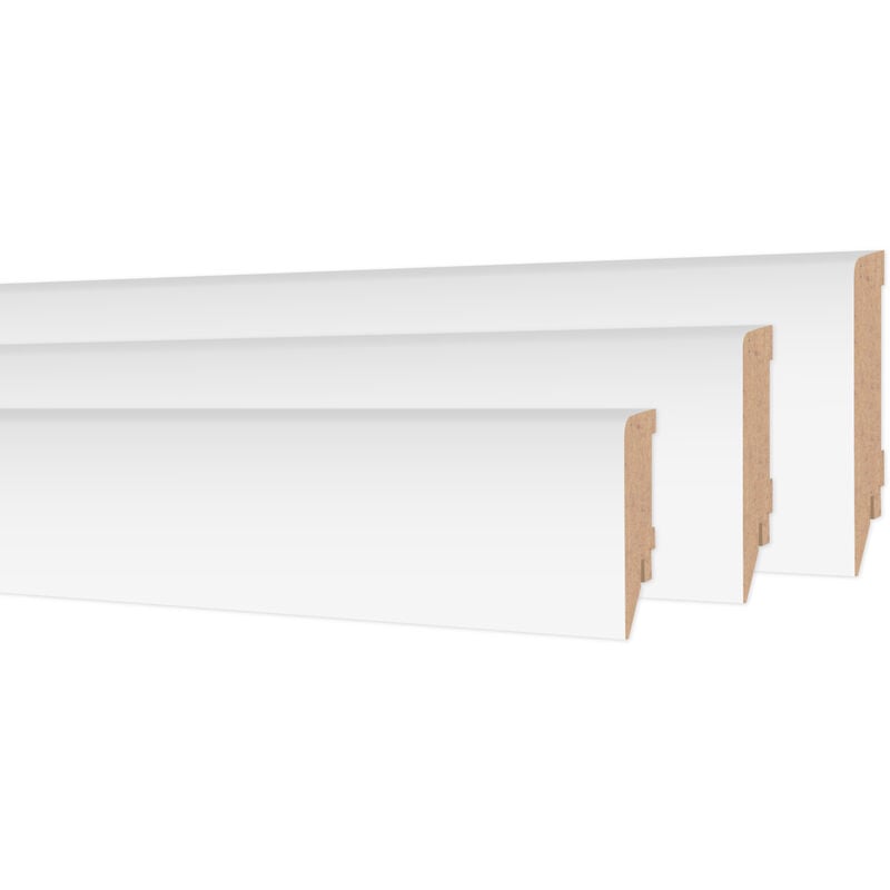foto del prodotto hexim battiscopa mdf battiscopa 19x70mm battiscopa profilo battiscopa bianco ms7019 8 metri 4 strisce, battiscopa ms7016