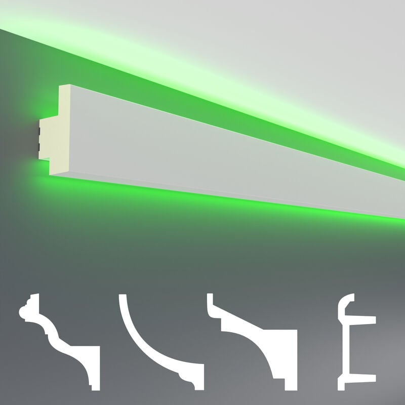 foto del prodotto hexim pacchetti economici da led 1 a led 20 profilo pu illuminazione indiretta, opaco led 18 65x35 mm, modello