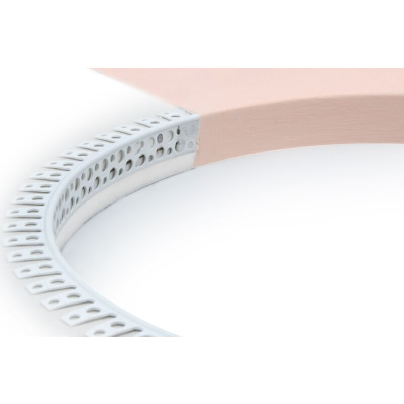 foto del prodotto hexim pacchetto economico guide d angolo per cartongesso pvc 90 ad arco tondo effector f18 50 metri 25 strisce
