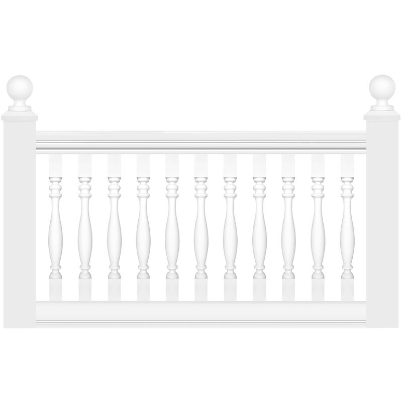 foto del prodotto hexim perfect balaustra ringhiera in plastica pu resistente, antiurto, leggero perfetto busto m1011 lungo