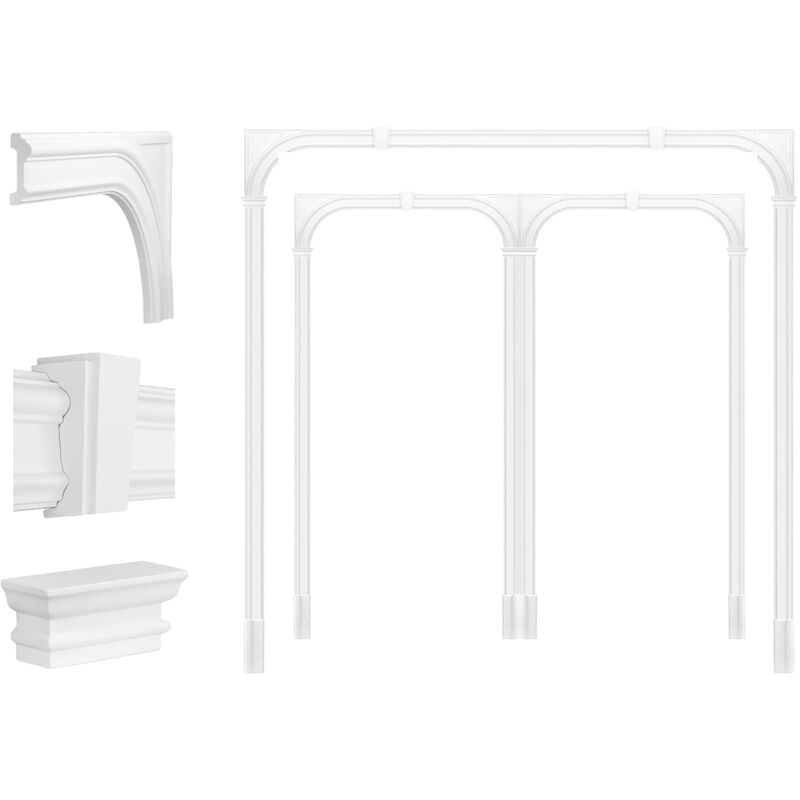 foto del prodotto hexim perfect bordo porta telaio in plastica pu resistente, stabile, leggero dk06 componenti, segmento arco porta d3526 sinistro