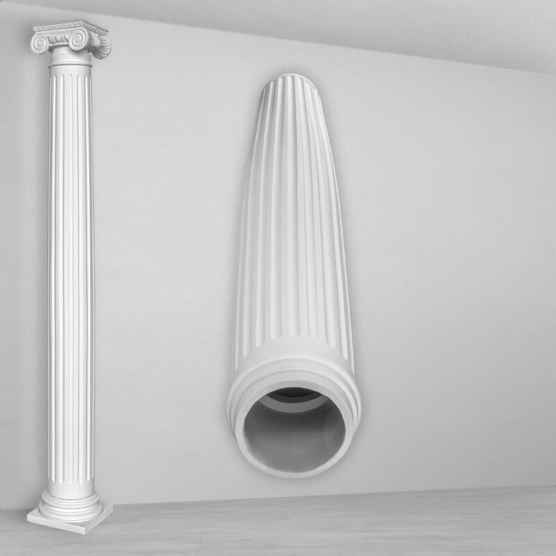 foto del prodotto hexim perfect colonne e mezze colonne rotonde scanalate stucco selezione 152mm n3215 rotondo, albero
