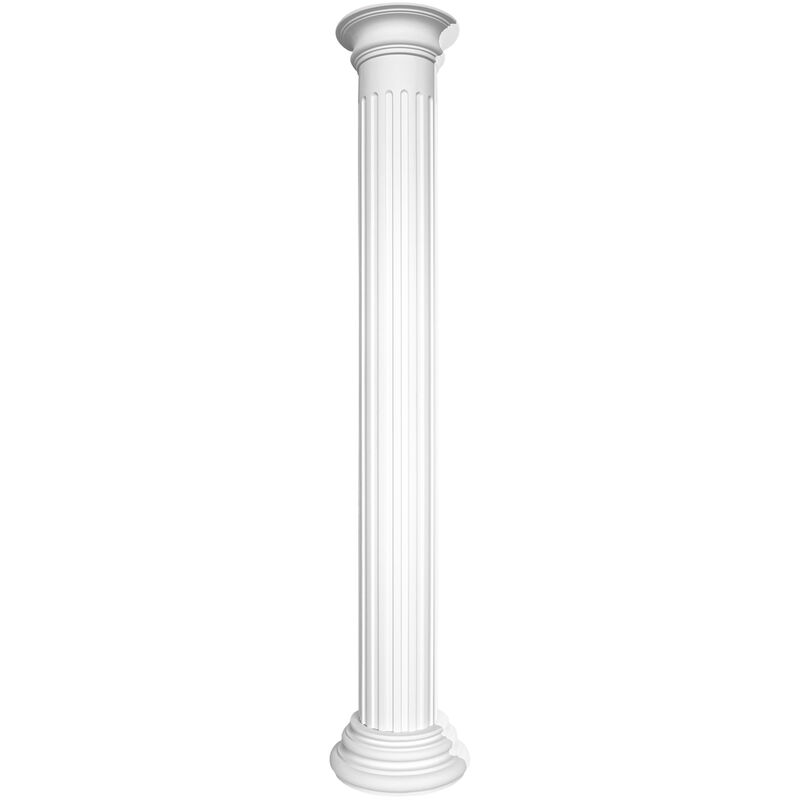 foto del prodotto hexim perfect - colonne e mezze colonne rotonde scanalate stucco selezione 240mm n3324 semicircolare, albero
