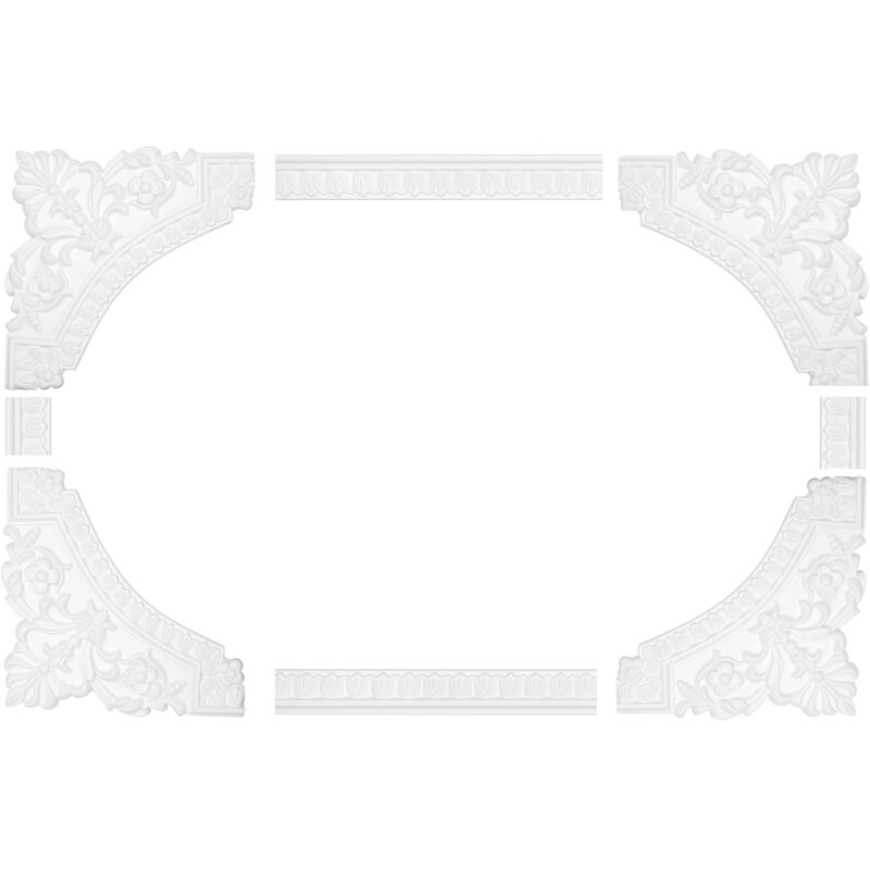foto del prodotto hexim perfect cornice di parete e soffitto fregio stucco telaio resistente agli urti ac256 segmento ac256 11 300 x 300 x 19 mm