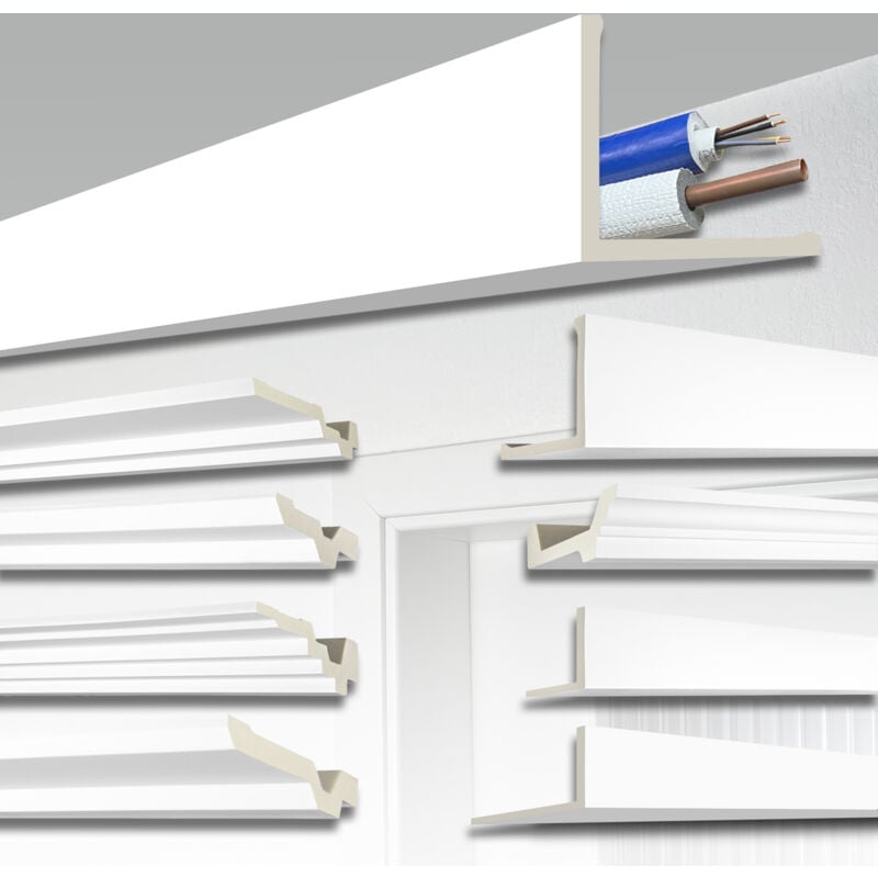 foto del prodotto hexim perfect hexim modanatura coprire cavi e tubi modelli ab 2 metri cornice bianco schiuma pu, copertina ab170 150x150 mm