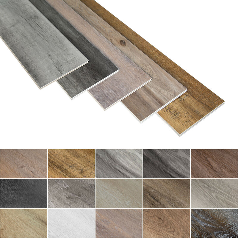 foto del prodotto hexim perfect pavimento vinilico spc i4f click eco perfect 23x122cm ps10 ps24 pacchetto economico 22.24 m 8 confezioni, ps17 marrone fumo