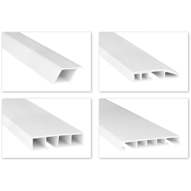 foto del prodotto hexim profili a camera cava pvc bianco 2m profili speciali, smussati e per ritaglio hj profilo speciale 251 45x12mm con nastro in schiuma