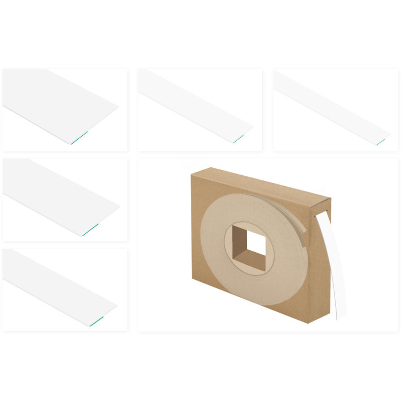 foto del prodotto hexim pvc bianco piatto al metro scelta di standard, angolo di curvatura e labbro morbido hj hj.2040 60x1.5 mm con angolo di curvatura