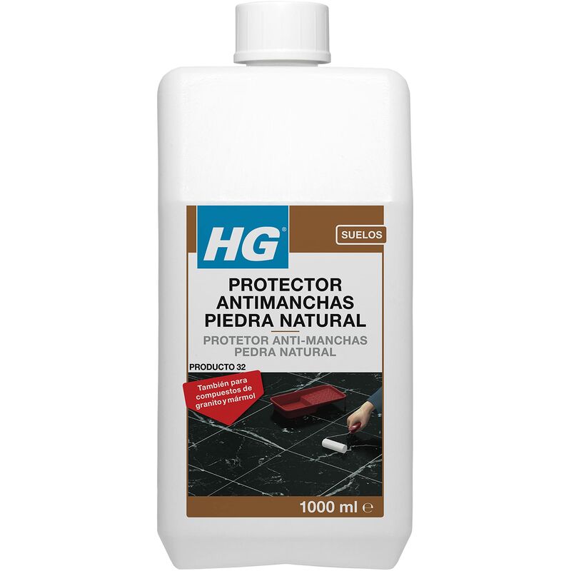 foto del prodotto hg protezione antimacchia in pietra naturale, protezione incolore per marmo, pietra calcare, arenaria e granito, repellente per sporco, grasso e