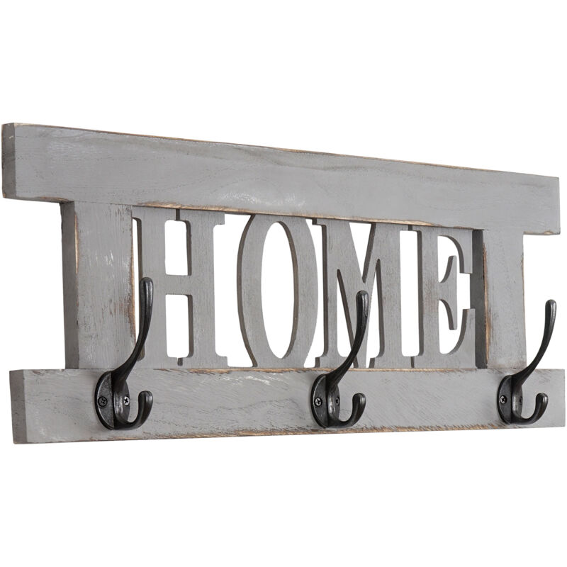 foto del prodotto hhg appendiabiti guardaroba shabby vintage 990 home 55x21cm grigio