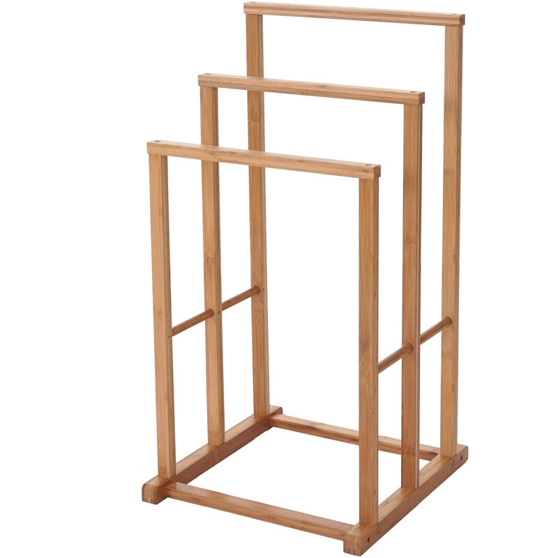 foto del prodotto hhg arredo bagno bambu serie 553 portasciugamani porta salviette 82x42x42cm
