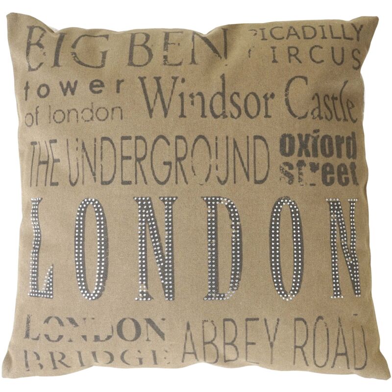 foto del prodotto hhg cuscino decorativo imbottito da divano karo t773 poliestere 45x45cm london