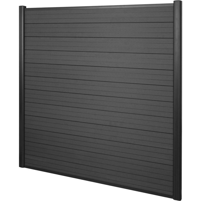 foto del prodotto hhg frangivento fendivista pannello privacy sarthe wpc alluminio premium 190cm antracite