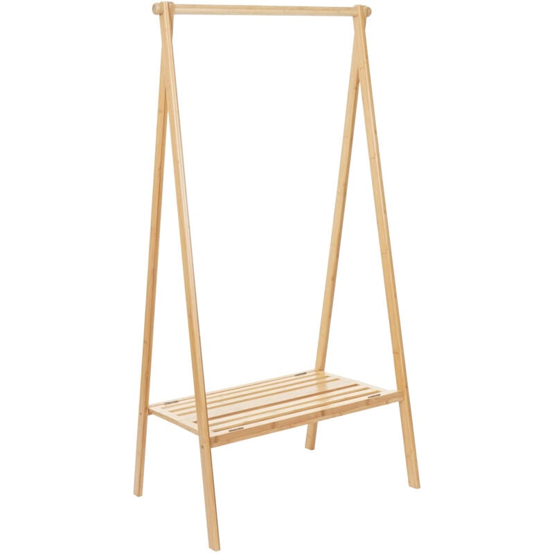 foto del prodotto hhg guardaroba appendiabiti scarpiera 730 legno di bamb 57x84x150cm