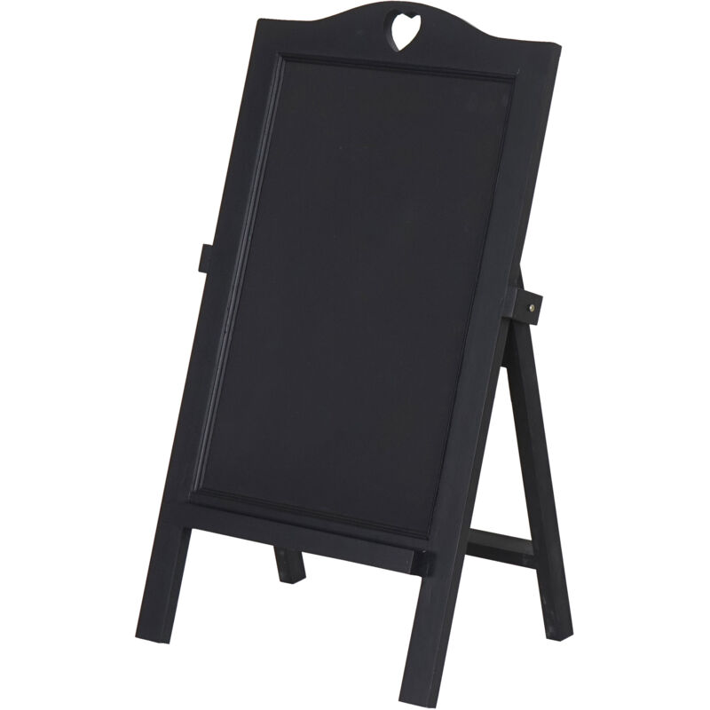 foto del prodotto hhg lavagna 003 decorativa legno paulonia 27x37x66cm, nero laccato