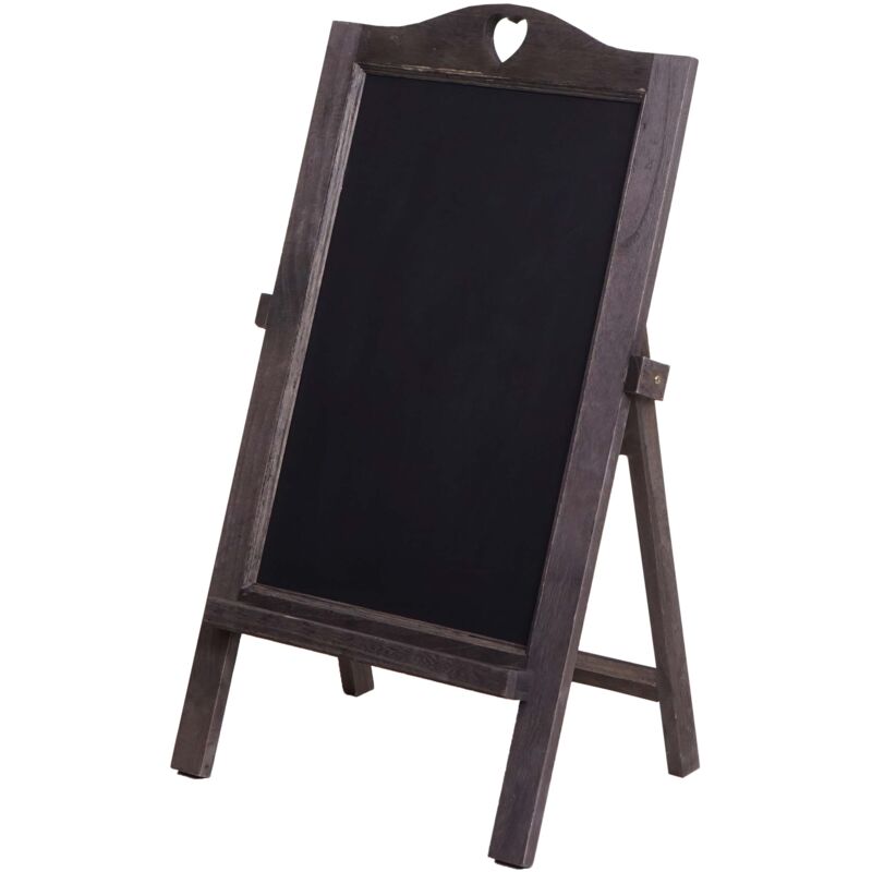foto del prodotto hhg lavagna decorativa men bar ristorante pub 715 legno paulonia 27x37x66cm grigio marrone shabby