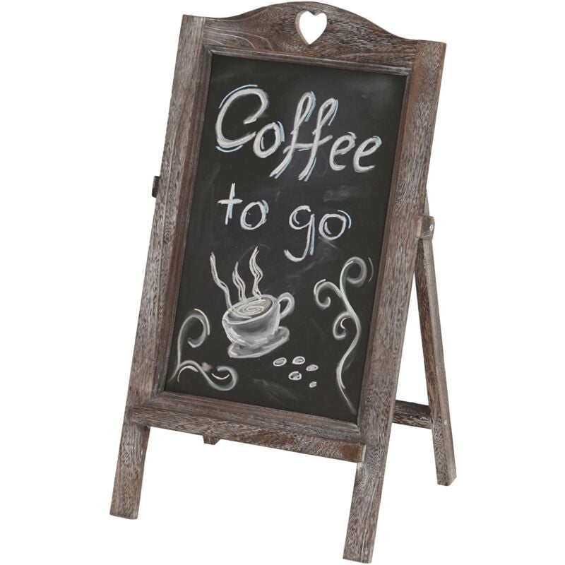 foto del prodotto hhg lavagna decorativa men bar ristorante pub 715 legno paulonia 27x37x66cm marrone shabby