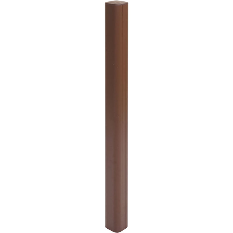 foto del prodotto hhg montante basso pilastro per frangivento fendivista modello sarthe alluminio 98cm marrone